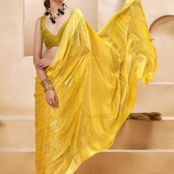 Abhirati Chiffon Print Saree