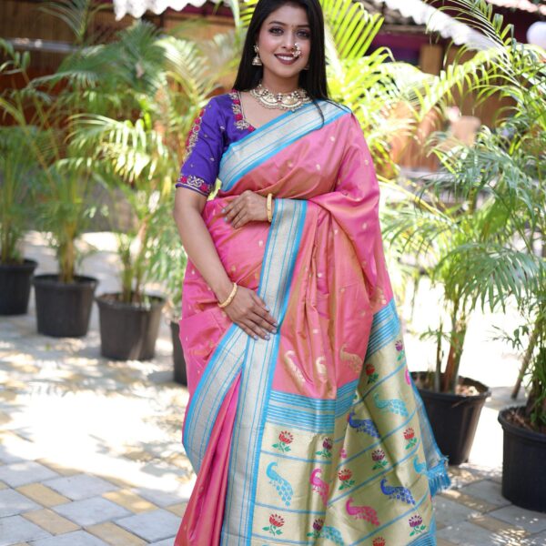 Angi Mor Paithani Silk