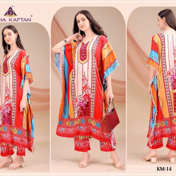 Poly Feather Silk Kaftan