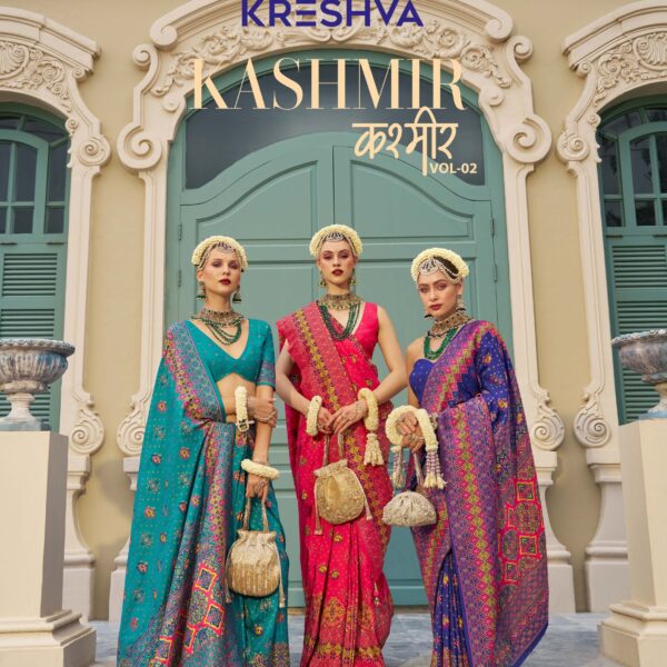 Elegant Banarasi Silk with Kashmiri Meenakari