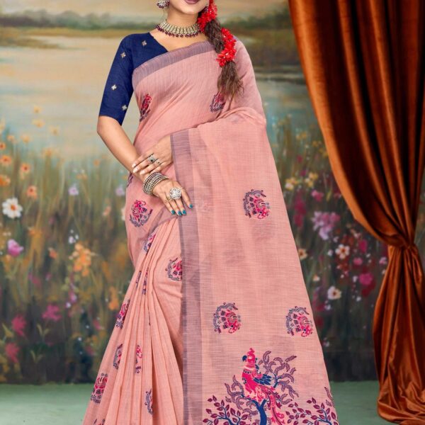 Bunawat Ashika Cotton Vol-1 Handloom Art Cotton Silk Saree with Woolen Work