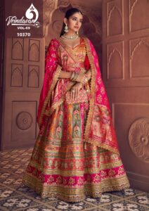 Premium Banarasi Silk Lehenga with Zari Weaving & Swarovski Work
