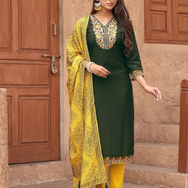 WOOGLEE Sagaai Vol 2 Premium Viscose Weaving Kurti Set