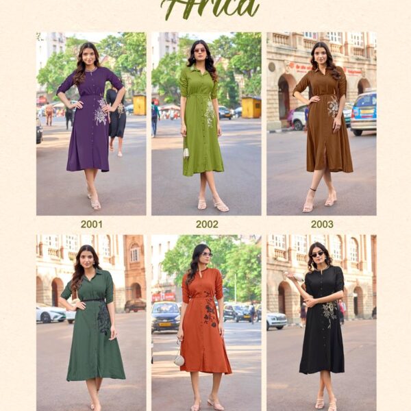 MITTOO Arica Heavy Rayon Handwork Kurti