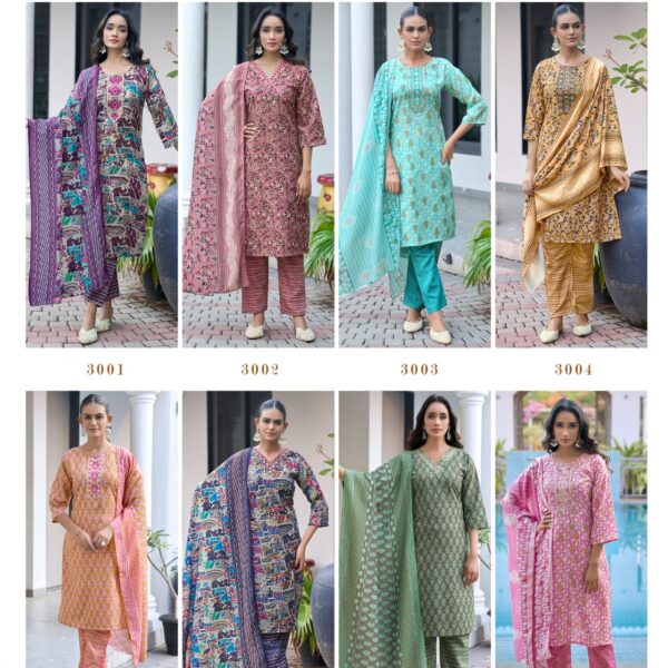 VANISKA Sunrise Vol 3 Straight Kurti Pant Dupatta Set