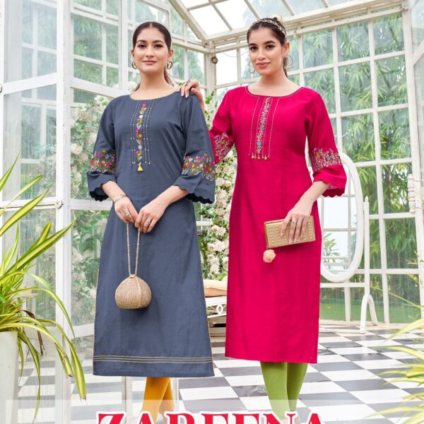 MITTOO Zareena Vol-1 Heavy Rayon Hand Work Kurti