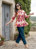 Designer cotton printed short tops collection Victoria Vol 05
