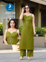 Premium Dhabu Cotton Kurti with Matching Pants for Women Ethnic Wear