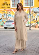 Minimalist Office Wear Co-ord Set for women in breathable Rayon Linen.