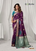 Gobuni Shraddha Soft Silk Saree Catalog All 6 Designs Poster