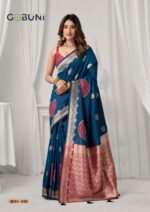 Color Chart of Gobuni Shraddha Silk Sarees with Fancy Pom-Pom Pallu