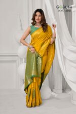 Gobuni Shraddha 3101 Purple Soft Silk Saree Full View