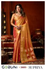 Set of 6 designer tissue sarees in various colors from Gobuni Supriya catalogue.