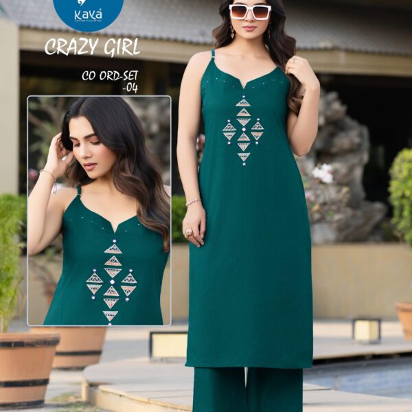 Blue and Earthy Tone Dhabu Print Straight Cut Kurti Set by Kaya Kurti
