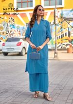 Rayon Linen 2-Piece Set by MITTOO featuring a professional tailored fit and solid colors.