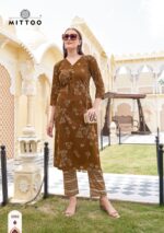 Mittoo Floral Style Cotton Flex Printed Kurti Set wholesale India
