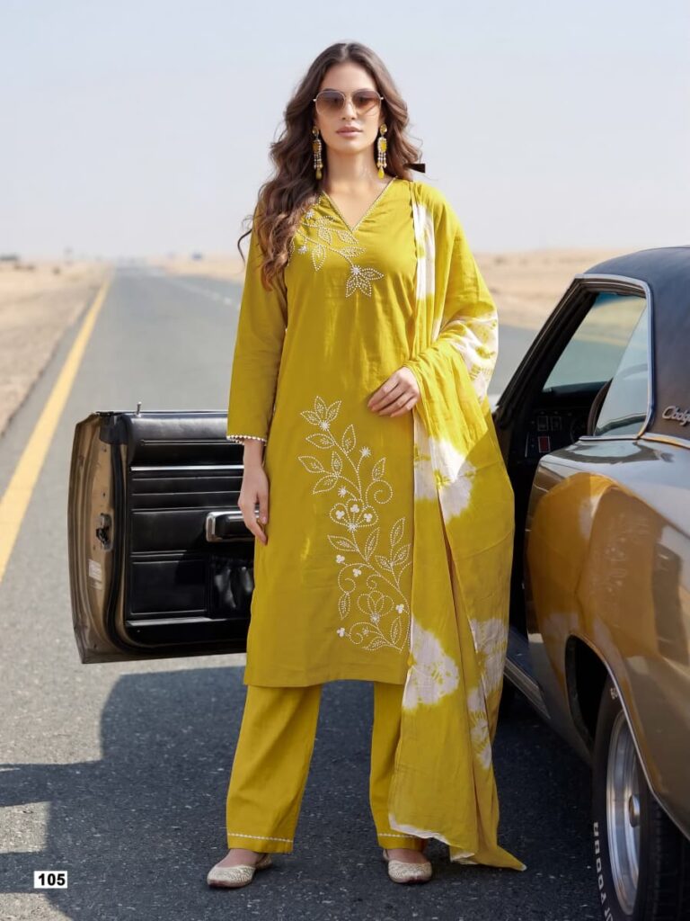 Cotton Mal-Mal Dupatta with Hand-Block Inspired Dhabu Print Details.