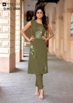 KADLEE Rose Wood rayon kurti set with printed design wholesale