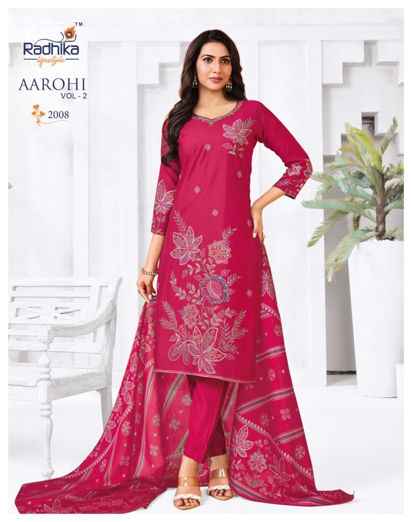 Elegant Modal Discharge Print Suit: Radhika Lifestyle Aarohi Vol 2