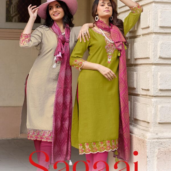 Wooglee Sagaai Vol 3 kurti set premium ethnic wear for wholesale export and boutique buyers