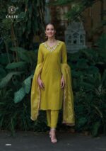 Designer-style-pure-cotton-weaving-self-pattern-suit-with-handwork