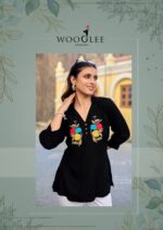 Wooglee Brand Liyana Collection Design 6 Thread Embroidery Detail