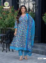 premium cotton anarkali dress set with dupatta design