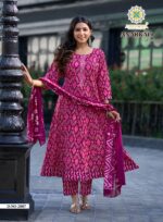 wholesale cotton anarkali set for boutiques design