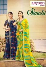 Aayan Value SIMOHI Georgette Print Saree Collection Series 11205 to 11216 Wholesale Saree Supplier India