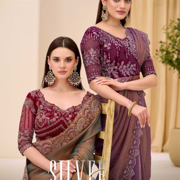 TFH Silver Screen 23rd Wedding Designer Saree Collection Fancy Fabric Soft Silk Wholesale Sarees