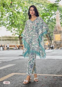 Close-up of intricate thread and handwork embroidery on Wooglee Shakira Cotton Flex tunic.