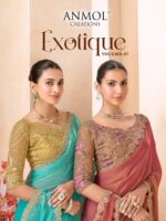 Wholesale embroidered saree set Exotique Vol-07 Surat