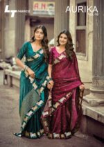 Aurika Vol-16 party wear malai silk saree heavy work design