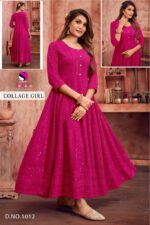 SaMaRa kurti with shiffli work sleeve design view