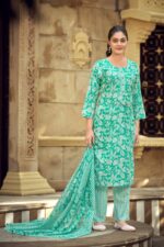 Tips & Tops cotton print 3 piece suit set vol 11 design 6