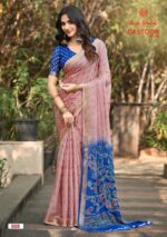 Kashvi Creation viscose moss foil Saree stylish ethnic look