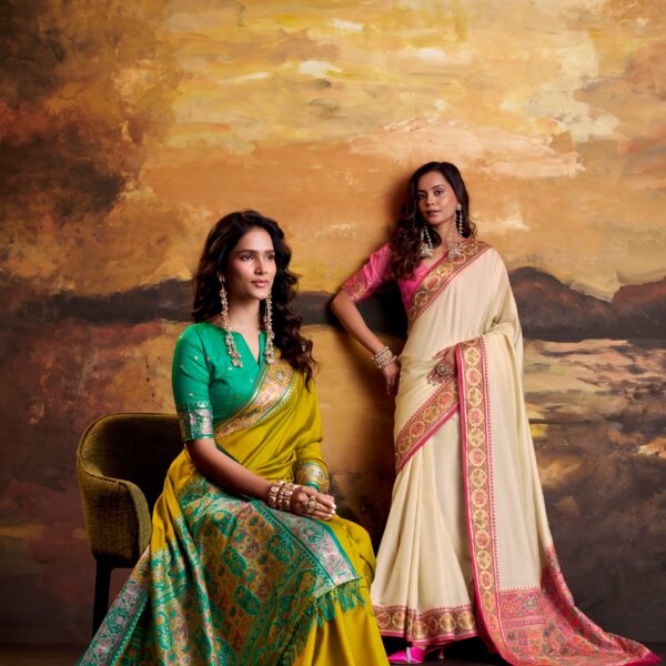 Wholesale Patola silk saree set 6 pieces Vrindavan Silk Vol-02