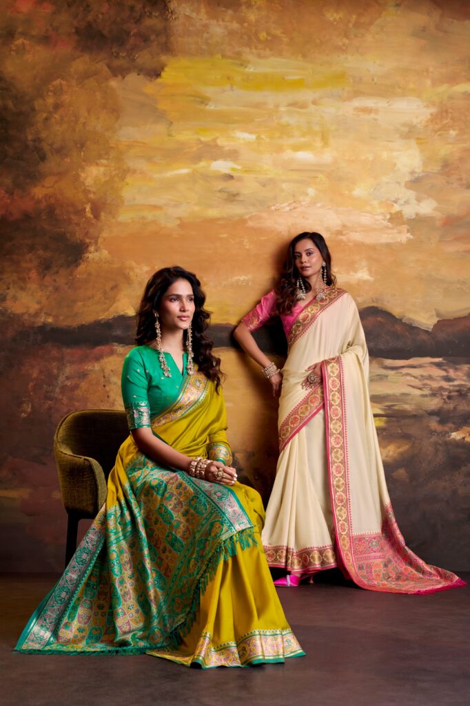 Wholesale Patola silk saree set 6 pieces Vrindavan Silk Vol-02