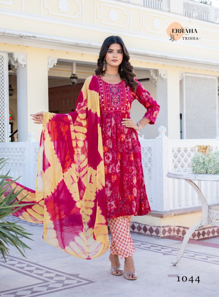 ERRAHA Trisha Vol-5 wholesale umbrella cut suit set latest design