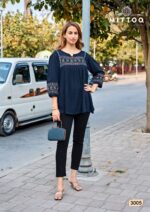 Emlee Design 6 kurti neck thread work closeup