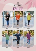 MITTOO Emlee Design 6 rayon wrinkle kurti front view