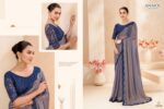Two tone georgette embroidered designer saree 9405