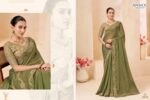 Two tone georgette embroidered saree 9411 Anmol Creation