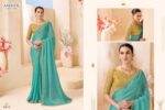 Shimmer georgette embroidery saree 9413