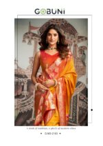 Gobuni Shravya Silk 2103 mina work pattern closeup with rich silk texture