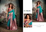 Gobuni Shravya Silk 2104 designer soft silk saree full view with blouse piece