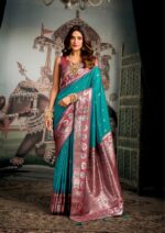 Gobuni Shravya Silk 2104 mina work embroidery closeup export quality saree