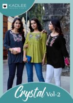 Kadlee Crystal Vol 2 design 6 stylish ladies rayon top full view