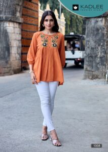 Kadlee Crystal Vol 2 design 6 thread work and handwork top closeup image