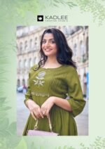 Back view of KADLEE Fashion Queen design 6 rayon kurti for wholesale